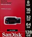 Sandisk USB 8GB 16GB 32GB 64GB 128GB USB Flash Drive Cruzer Blade USB 2.0 Stick