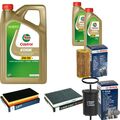 BOSCH Inspektionspaket 7 L Castrol EDGE 5W-30 LL für VW New Beetle 2.5