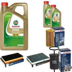 BOSCH Inspektionspaket 7 L Castrol EDGE 5W-30 LL für VW New Beetle 2.5