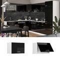 Hängeschrank flach Küchenschrank R-Line Solid Weiß Schwarz 60 cm modern Vicco