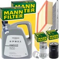 MANN INSPEKTIONSPAKET+5L ORIGINAL 0W30 MOTORÖL passend für AUDI A4 B5 VW 1.9 TDI