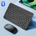 Bluetooth Tastatur Kabellos Keyboard inkl. Wireless Maus für PC Tablet QWERTZ