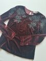 HALLHUBER DONNA Bluse Shirt*Samt burgunder Gr.38=UK10----NEU*