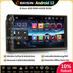 8-Kern 64GB DAB+ Android 12 Autoradio 2Din GPS DSP WiFi OBD Navi CarPlay TPMS 4G