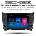 Für Benz W203 CLK W209 CLC Android 12 Carplay+ FM RDS BT SWC Autoradio GPS Navi