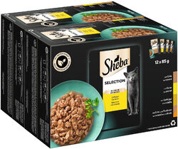 SHEBA Katzenfutter Selection in Sauce | Delikatesse in Gelee 48 x 85g