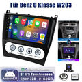 9" Autoradio Android 13 Carplay 64G Navi BT +Kam Für Mercedes Benz C-Klasse W203