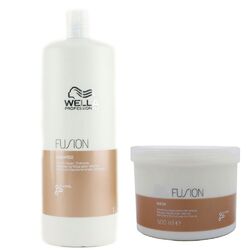 Wella Fusion Intense Repair Shampoo 1000 ml & Maske 500 ml Set