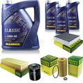 MANN Inspektionspaket 8L MANNOL Classic 10W-40 für Mercedes-Benz M-Klasse ML