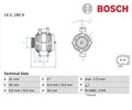 Generator BOSCH 0986047670 für Mercedes-Benz E-Klasse SL CLS