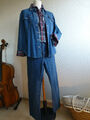 Tommy Hilfiger, Bluse kariert-Jeans hohe Bund-Jeans Jacke, Gr. 38/40