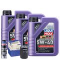 Motoröl 5W40 LIQUI MOLY Synthoil High Tech 3L+MAHLE Ölfilter +Spülung