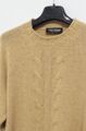 1200 $ Herren AIDA BARNI Pullover 100 % Kaschmir Kabel Strick Beige Größe XL