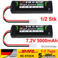 1 Stk 7,2V 5000mAh NI-MH Akku mit Tamiya-2P Stecker für RC Auto Boot Ersatzakkus