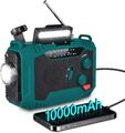 Solar Kurbelradio 10000mAh, Tragbare Notfallradio FM/AM Radio + LED Taschenlampe