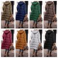 Winter Hooded Parka Damen Winter Jacke Stepp Mantel Steppjacke Langejacke Warm