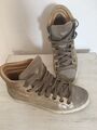 Paul Green Leder High Top Sneaker Freizeit Schuhe Gr. 3,5 36,5 zu Jeans Rock 