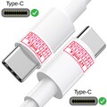 Weiß - USB C Kabel 10Gbps 3A 60W Metall Stecker für Samsung, Huawei, Lenovo