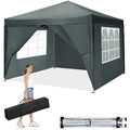 Pavillon 3x3/3,3x3,3/3x6m Gartenpavillon Wasserdicht Partyzelt Pop Up Pavillion