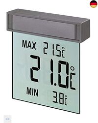 TFA Dostmann Vision digitales Fensterthermometer, 30.1025, großes Display mit 