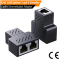 1x RJ45 Y Netzwerk Lan Verteiler Adapter 1zu2 Splitter Cat6A Ethernet Kabel CAT7