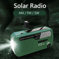 DE-13 Notfall Solarradio FM/AM/SW Handkurbel Dynamo Empfänger mit LED