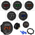 12V-24V DC Voltmeter LED Digitalanzeige Einbau Wasserdicht Auto Motorrad KFZ