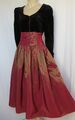 Laura Ashley Abendkleid 38 40 schwarz rot Samt Hochzeit Theater vintage Kleid