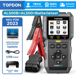 TOPDON AL500B Profi 12V Auto OBD2 Diagnosegerät Batterietester Scanner KFZ EOBD