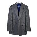 Dress2Kill Waterloo Bespoke Wool Blazer Jacket 40 Grey Peak Revers Single Button