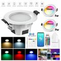 5W-9W Bluetooth LED Einbaustrahler RGB+WW+CW Einbauleuchte Decken WIFI Dimmbar