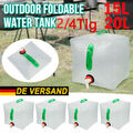 4x Trinkwasserkanister 20L Camping Wasser Kunststoffkanister Mit Hahn Faltbar DE