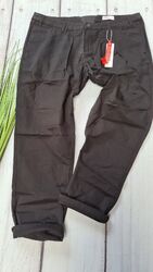 Sheego Hose Stoffhose schwarz Gr. 44 bis 52 Übergröße mit Gummizug (3 861)