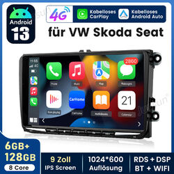 Für VW GOLF 5 6 Touran Tiguan EOS Autoradio DAB+ Android 13 Carplay GPS 6+128GB