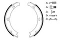 Bremsbackensatz, Feststellbremse 0 986 487 584 BOSCH für MERCEDES-BENZ E-KLASSE