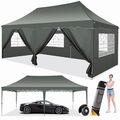 Pavillon 3x6m Faltpavillon Gartenzelt UV-Schutz 50+ Pop-Up Partyzelt Festzelt