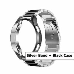 For Samsung Galaxy Watch 4 Classic 42/46mm 40/44mm Metal Band Strap + Case Cover