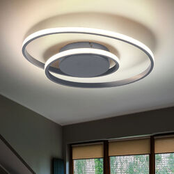 LED Decken Leuchte Lampe Switch Dimmer Ring Design Wohn Zimmer Beleuchtung Titan