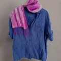 Olsen, Leinenbluse  Gr. 46, blau 