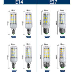 E27 E14 LED Glühbirne Birne Mais Licht Leuchtmittel 5730 SMD Strahler Lampe 230V