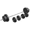 GORILLA SPORTS® Hantelset 70 kg Gewichte Langhantelstange Kurzhanteln Hantel Set