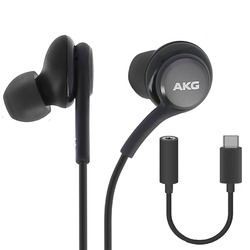 AKG Kopfhörer Für Samsung S24 Plus Ultra Mikrofon + USB-C Adapter Weiß