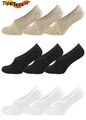 6 Paar Bambus Viskose Footies Antiloch-Garantie Sneakersocken für Damen & Herren