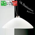 Pendelleuchte modern Pendellampe Ø50 Satin Weiß Glas Deckenlampe Esszimmer TINA