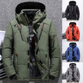 Mantel mit Kapuze Parka Ente Daunenjacke Puffer Jacke Massiv Dick Reißverschlu M