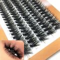 100 Cluster Nerz Wimpern Künstliche Natürlich Weich Einzelne Dick ☀