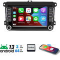 2+64GB Autoradio Android 13 GPS Navi für VW GOLF 5 6 Plus Passat Touran Polo EOS