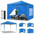 Gartenzelt Pavillon 3x3m Faltbar Partyzelt Stabil UV-Schutz mit 4 Seitenteilen