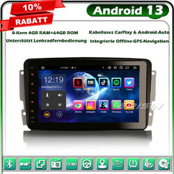 8-Kern Android 13 Autoradio DAB+GPS Navi Mercedes Benz C/CLK/G-Klasse Viano Vito