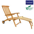 Gartenliege Sonnenliege Liegestuhl Deckchair Klappbar Teak Holz Garten Liege